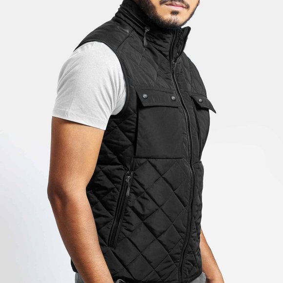 OLGYN Men’s Black Quilted Vest - Picture 3 of 4